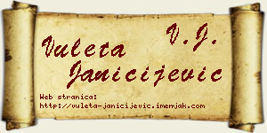 Vuleta Janičijević vizit kartica